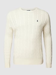 PLUS SIZE Strickpullover mit Zopfmuster von Polo Ralph Lauren Big & Tall Beige - 26