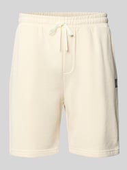 Shorts mit Label-Badge und elastischem Bund von Scotch & Soda Beige - 9