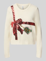Strickpullover mit weihnachtlichem Motiv-Print von ONLY - 35