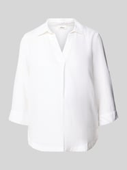 relaxed fit overhemdblouse van mix van linnen en viscose van s.Oliver RED LABEL - 5