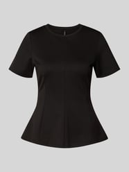 t-shirt o kroju shaping fit z dodatkiem wiskozy model 'ABBY' od VERO MODA - 19