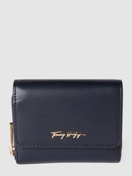 Portemonnaie mit Label-Schriftzug in metallic von Tommy Hilfiger Blau - 30