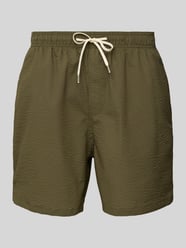 Relaxed Fit Badeshorts mit Strukturmuster Modell 'COOPER' von SELECTED HOMME - 1