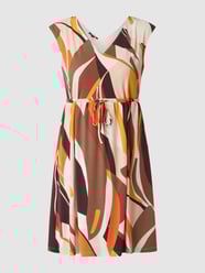 Kleid mit grafischem Muster  von comma Orange - 26