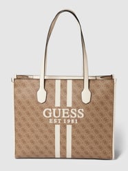 Tote Bag mit Label-Print Modell 'SILVANA GIRLFRIEND' von Guess Braun - 23