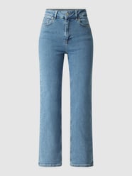 Straight fit high waist jeans met biologische katoenmix, model 'Emine'  van Selected Femme Blauw - 10