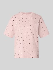T-shirt o kroju regular fit z okrągłym dekoltem od Jake*s Casual Fuksjowy - 19