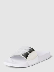 Slides mit Label-Details von Calvin Klein Jeans Silber - 38