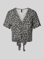 Blusenshirt aus Viskose mit Knotendetail Modell 'EASY JOY' von Vero Moda Schwarz - 16