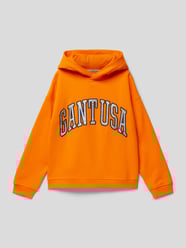 Oversized hoodie met labelstitching van Gant Oranje - 12