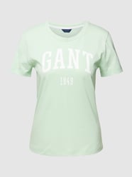 T-Shirt aus Baumwolle mit Label-Print von Gant Mint - 32