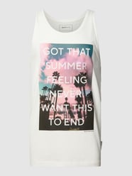 Tanktop mit Label-Print von Tom Tailor Denim Weiß - 29