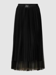 Midirok met plissévouwen van Marc Cain Grijs / zwart - 12