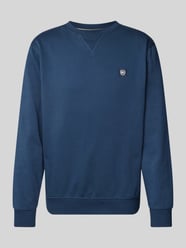 Sweatshirt mit Label-Stitching von Lerros Blau - 7