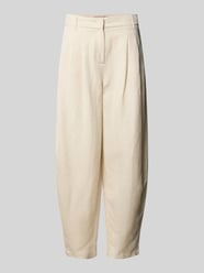 Leinenhose mit angedeuteten Gesäßleistentaschen von Christian Berg Woman Selection Beige - 30