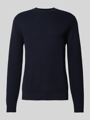 Strickpullover mit gerippten Abschlüssen Modell 'DANE' von SELECTED HOMME Blau - 22