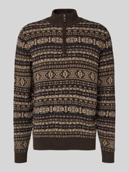 Regular Fit Pullover aus reiner Wolle Modell 'Jacquard' von Fynch-Hatton - 9