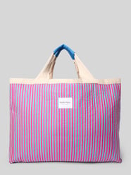 Torba plażowa z naszywką z logo model „Poplin” od Studio Noos - 29