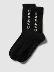 Socken mit Label-Print im 2er-Pack von camano Schwarz - 44