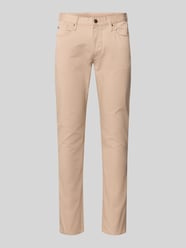 Slim Fit Jeans aus Baumwoll-Mix im 5-Pocket-Design von Emporio Armani Beige - 4