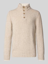 Gebreide pullover van scheerwol met schipperskraag van GRAN SASSO Beige - 42