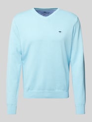 Sweter z dzianiny z wyhaftowanym logo od Fynch-Hatton - 35