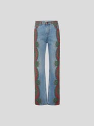 Bootcut Jeans mit Allover-Print von Etro Rot - 24