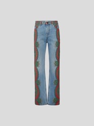 Bootcut Jeans mit Allover-Print von Etro Rot - 35