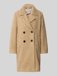 Lange jas met reverskraag en steekzakken van More & More Beige - 37