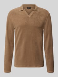 Longsleeve mit Polokragen und V-Ausschnitt Modell 'BOLL' von CINQUE - 33