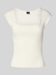 T-shirt z prostokątnym dekoltem i krótkim rękawem od Gina Tricot - 14