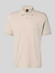 Regular Fit Poloshirt aus reiner Baumwolle Modell 'INTERLOCK' von BOSS Orange Beige - 37