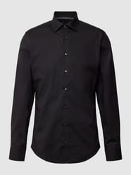 Slim Fit Business-Hemd mit Kentkragen von SEIDENSTICKER Schwarz - 31