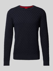 Gebreide pullover met structuurmotief, model 'Stubon' van HUGO - 11