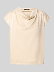 T-shirt met cascadehals model 'Kevine' van someday. Beige - 3