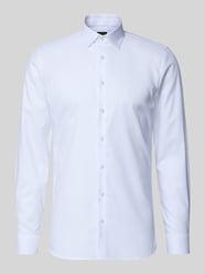 Super Slim Fit Business-Hemd mit Kentkragen und Strukturmuster von OLYMP No. Six - 17