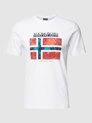 T-shirt met logoprint, model 'GUIRO' van Napapijri Wit - 28