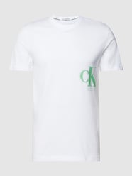 T-Shirt mit Label-Print Modell 'SPRAY' von Calvin Klein Jeans Weiß - 34