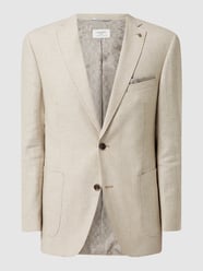 Modern Fit 2-Knopf-Sakko aus Leinenmischung Modell 'Tedrick' von Carl Gross Beige - 37