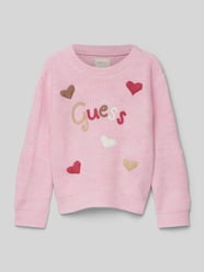 Strickpullover mit Label-Stitching von Guess Rosa - 22