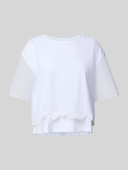 T-Shirt mit geripptem Rundhalsausschnitt von ARMANI EXCHANGE - 1