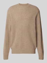 Sweter z wełny z prążkowanymi ściągaczami od ANNARR - 5