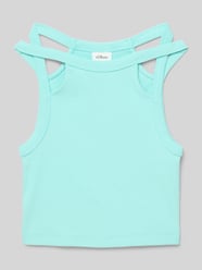 Top o kroju slim fit z wycięciami od s.Oliver RED LABEL - 35