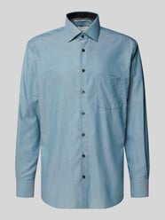 Regular fit zakelijk overhemd van katoen met kentkraag van ETERNA - 5