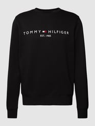 Sweatshirt mit Logo-Stitching von Tommy Hilfiger Schwarz - 45