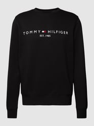 Sweatshirt mit Logo-Stitching von Tommy Hilfiger Schwarz - 32