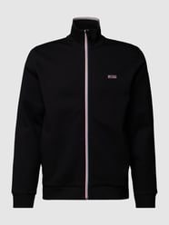 Sweatjacke mit Label-Patch Modell 'Skaz' von BOSS Green Schwarz - 40