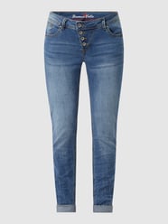 Jeans mit Label-Details Modell 'Malibu' von Buena Vista - 28