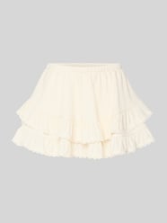 Minispódnica z mieszanki wiskozy z falbaniastym dołem model 'Frill' od Gina Tricot - 8