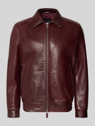 Regular Fit Jacke in Leder-Optik mit Umlegekragen von Emporio Armani Bordeaux - 8
